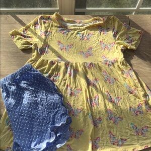 Posh Peanut Yellow and Blue Kids Matching Set